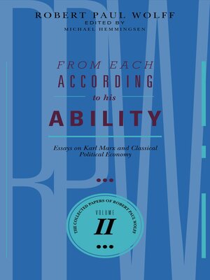 cover image of From Each According to His Ability